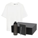 Набор с одеждой RUST NEO (футболка, бутылка, ежедневник, ручка), белый/черный, XS/S