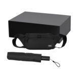 Подарочный набор Boston, Filton, черный (поясная сумка, зонт)