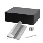 Подарочный набор Passion, Molto, серебряный (колонка, ежедневник, ручка)