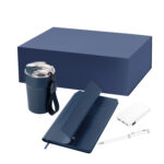 Подарочный набор Monaco, синий (термокружка, аккумулятор, ежедневник, ручка)