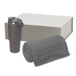 Подарочный набор Montana, серый (плед, термокружка)