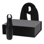 Подарочный набор Bosca, Forges, черный (термобутылка, шарф)