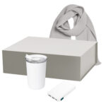 Подарочный набор Strada, Ancor, Forges, белый (термокружка, аккумулятор, шарф)