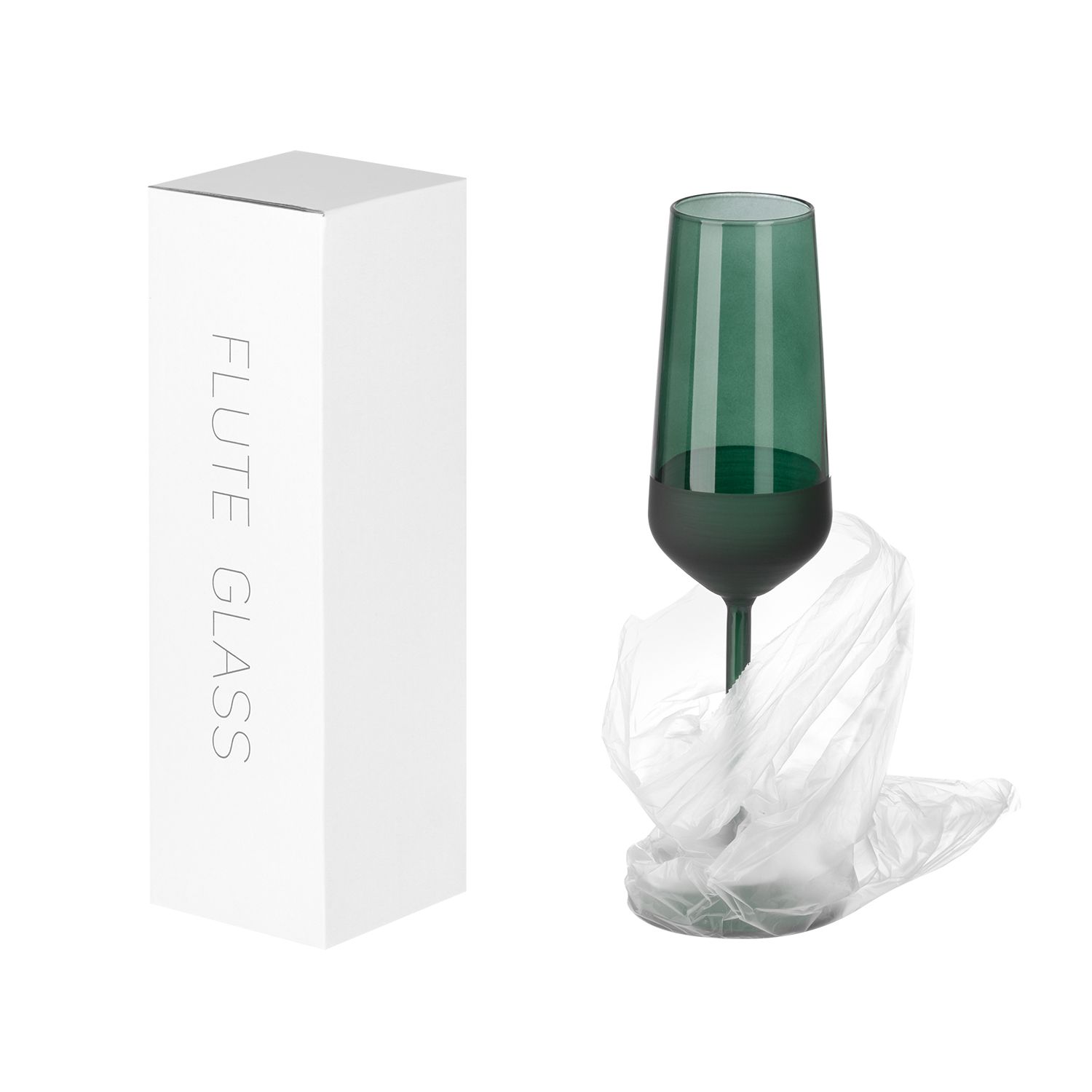 Подарочный набор 2 бокала для шампанского Emerald в большом подарочном пакете — изображение 2