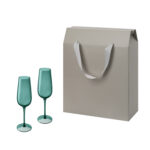 Подарочный набор 2 бокала для шампанского Capri в большом подарочном пакете