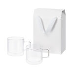 Подарочный набор 2 стеклянные кружки Luna в коробке-пакете