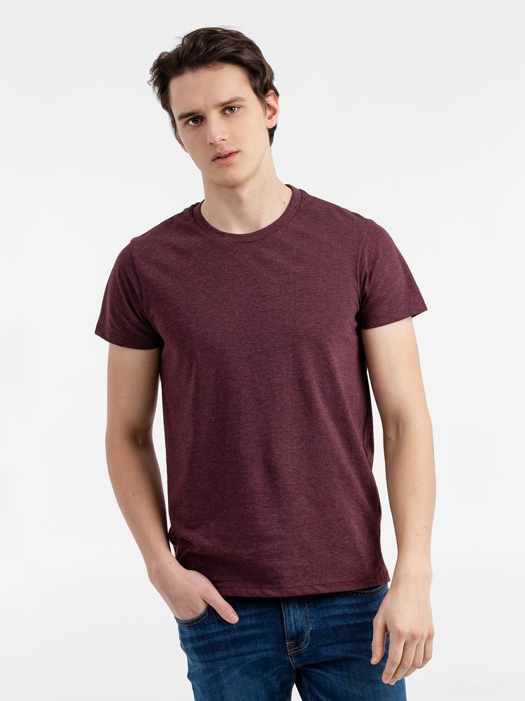 Футболка мужская Regent Fit 150, бордовый меланж — изображение 2