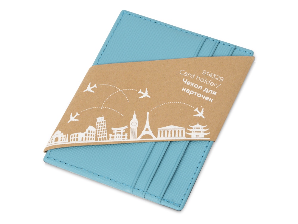 Чехол для карточек и купюр Weekend из ПВХ, голубой — изображение 7