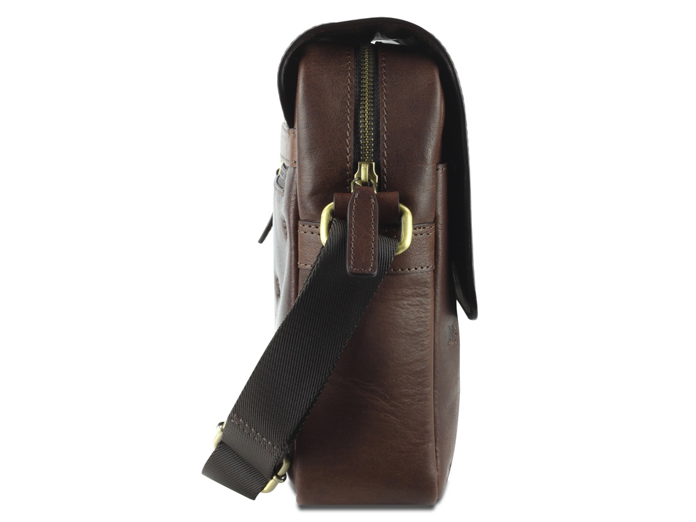 Сумка через плечо Mano Don Leon, натуральная кожа в коричневом цвете, 20 х 25 х 8 см — изображение 6