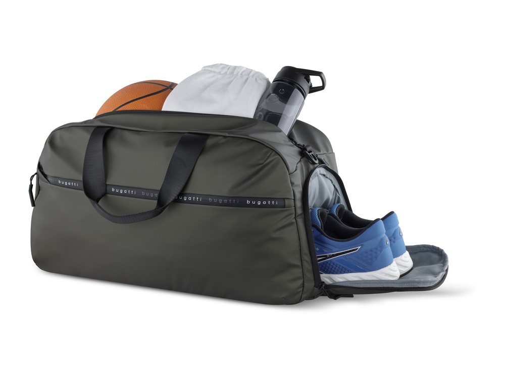 Сумка спортивная BUGATTI Blanc, оливковая, тарпаулин/полиэстер, 52х26х27,5 см — изображение 6