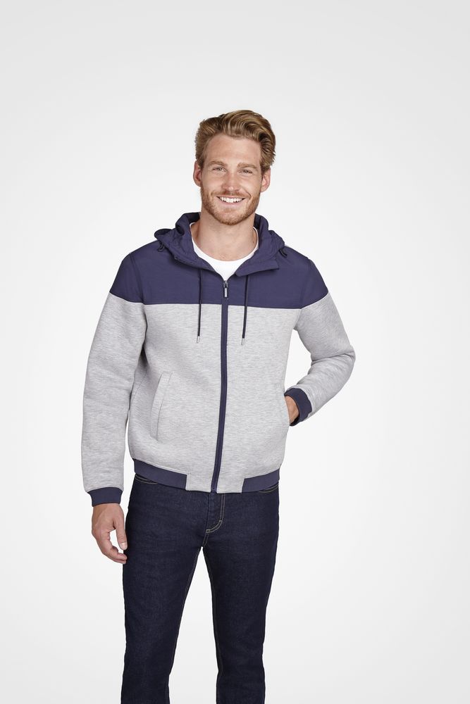 Куртка унисекс Voltage, серый меланж с темно-синим — изображение 3