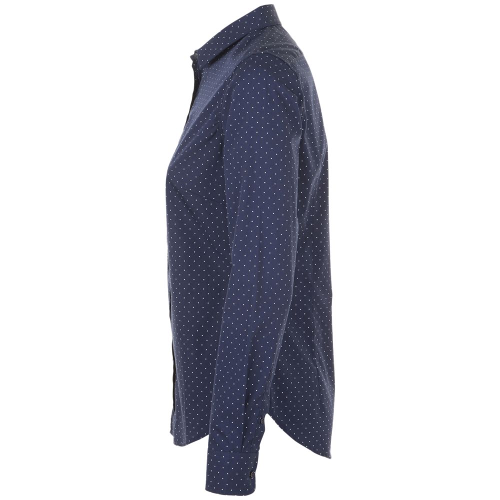 Рубашка женская Becker Women, темно-синяя с белым — изображение 3