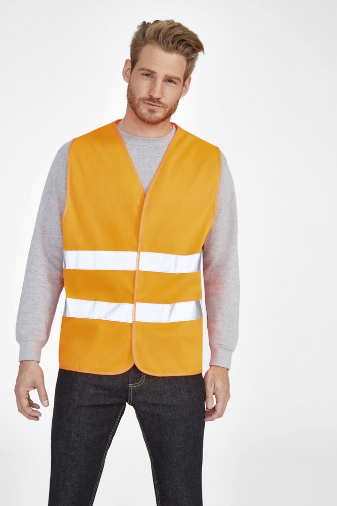 Жилет светоотражающий Secure Pro, оранжевый неон — изображение 4