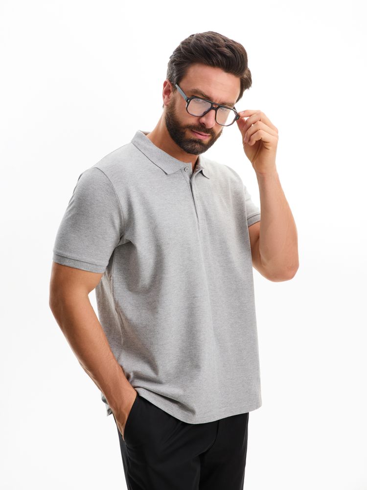 Рубашка поло мужская Phoenix Men, серый меланж — изображение 2