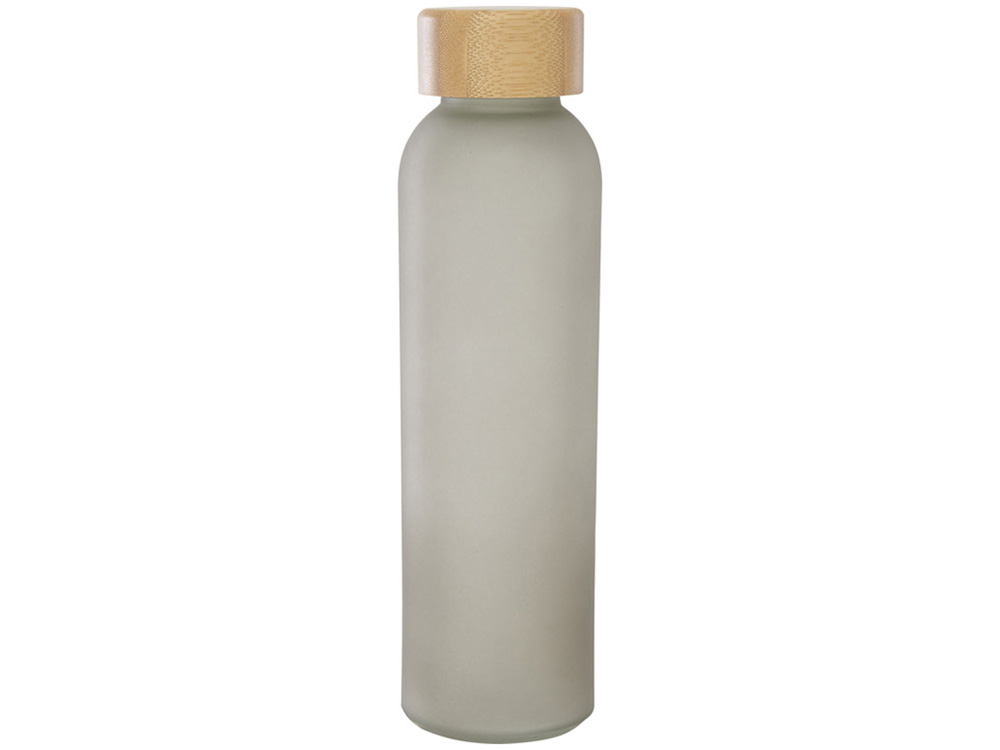 Lume бутылка из матового содово-известкового стекла объемом 500 мл с бамбуковой крышкой - Серый — изображение 2