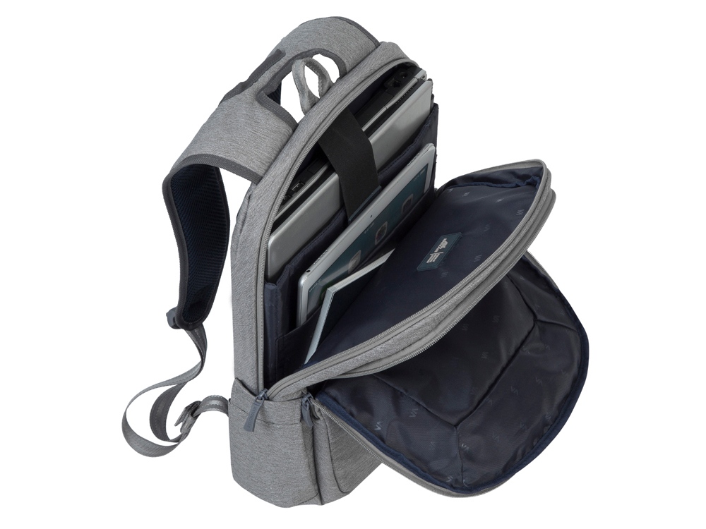 RIVACASE 7760 grey ECO рюкзак для ноутбука 15.6 — изображение 7