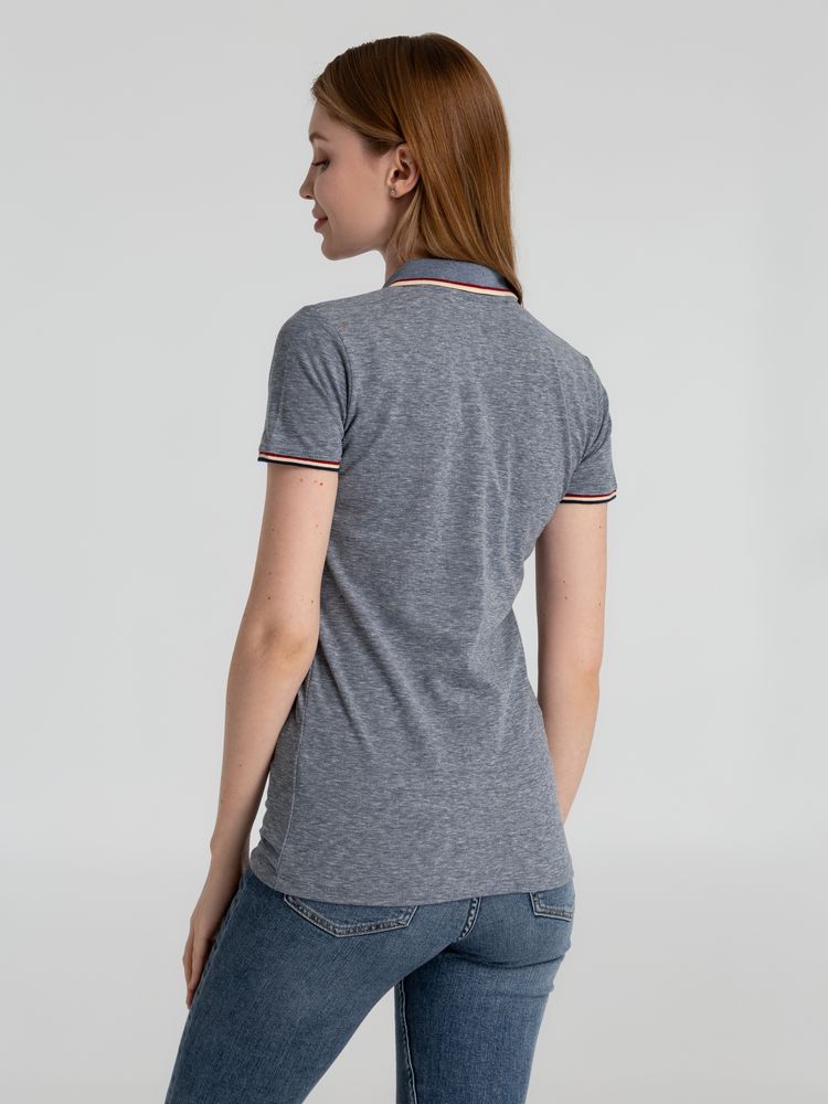 Рубашка поло женская Paname Women, голубой меланж — изображение 5