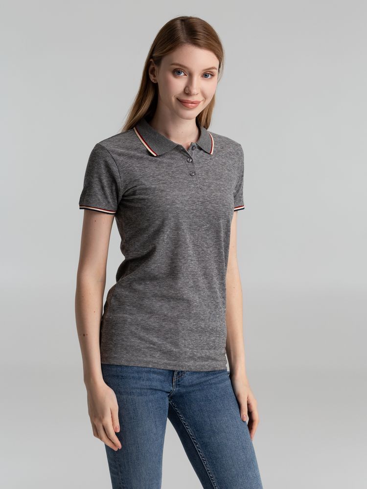 Рубашка поло женская Paname Women, черный меланж — изображение 4