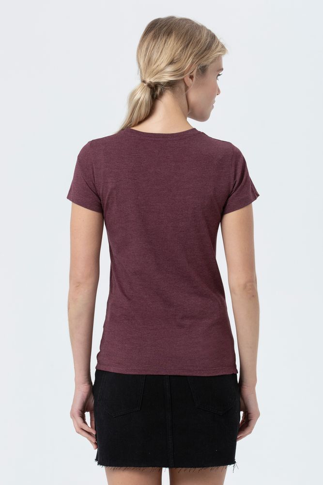 Футболка женская Regent Fit Women, бордовый меланж — изображение 5