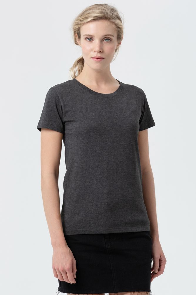 Футболка женская Regent Fit Women, черный меланж — изображение 4