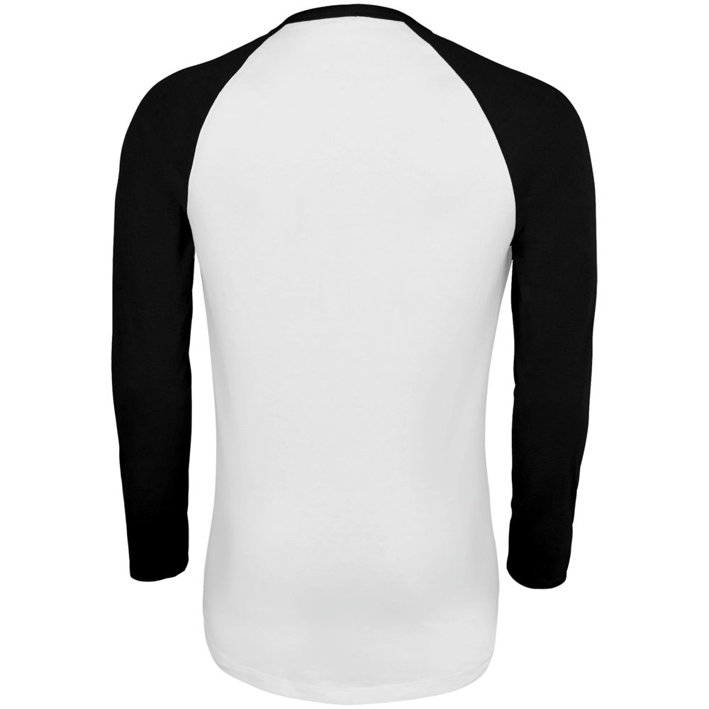 Футболка мужская с длинным рукавом Funky Lsl, белая с черным — изображение 2