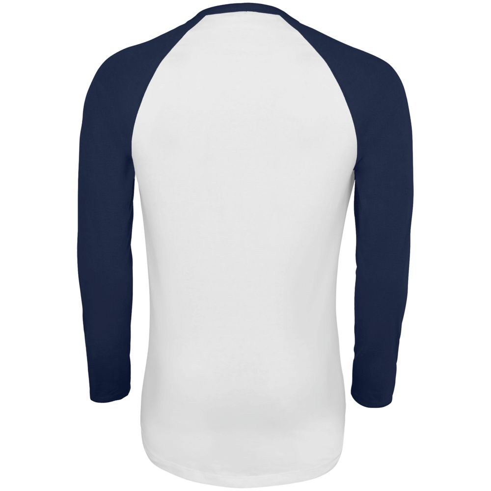 Футболка мужская с длинным рукавом Funky Lsl, белая с темно-синим — изображение 2