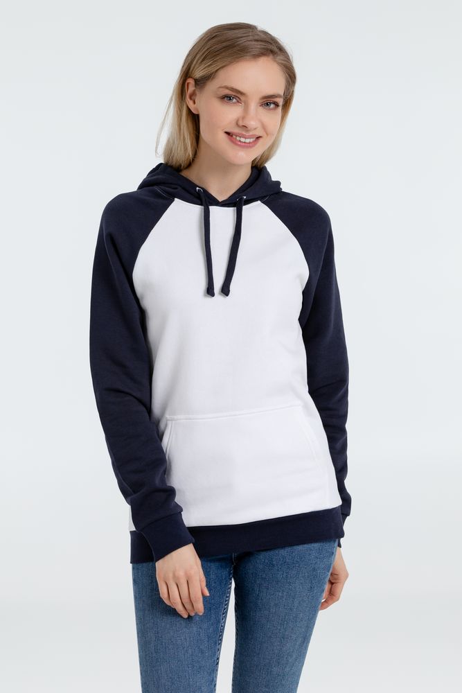 Толстовка унисекс Seattle, белая с темно-синим — изображение 6