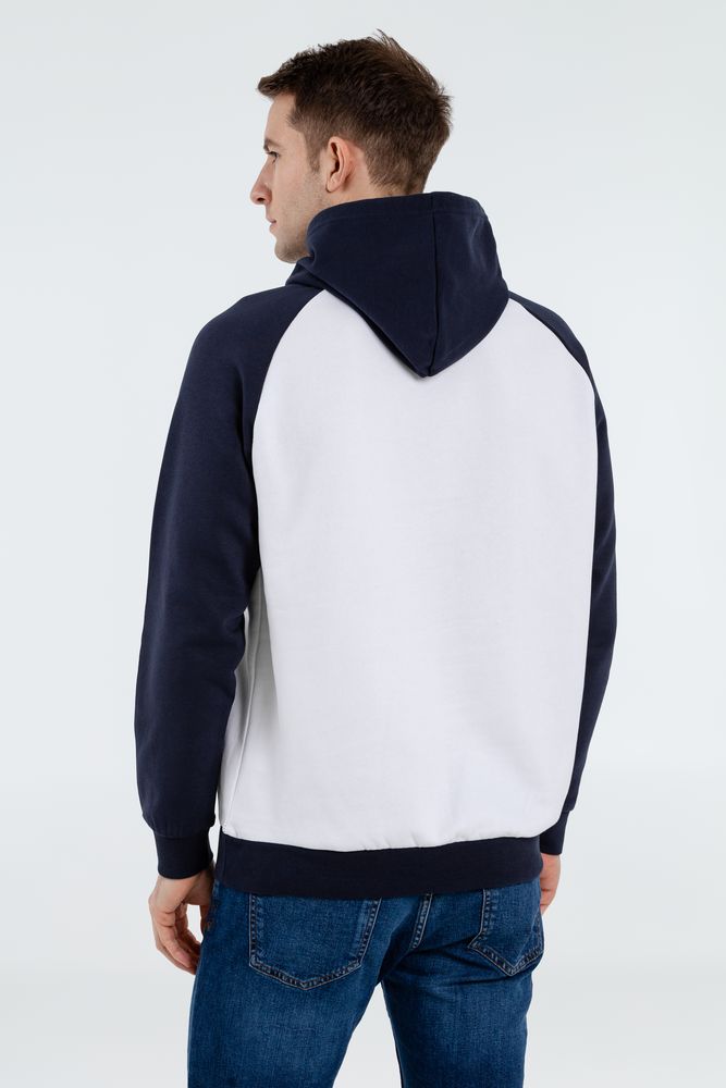 Толстовка унисекс Seattle, белая с темно-синим — изображение 5