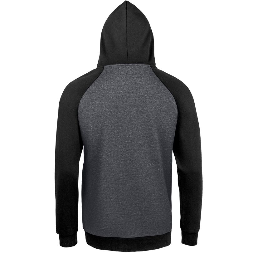 Толстовка унисекс Seattle, темный меланж с черным — изображение 2