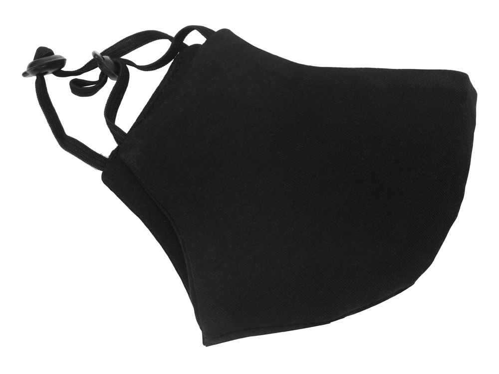 Маска для лица многоразовая с фиксаторами, черная — изображение 7