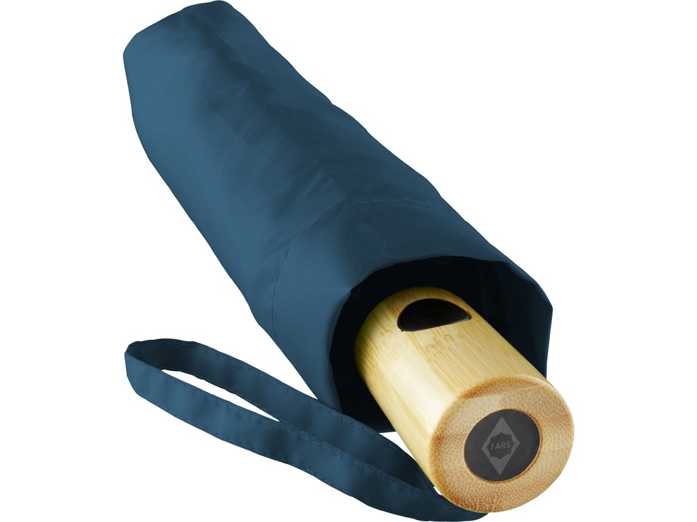 Зонт складной 5429 ÖkoBrella из бамбука, полуавтомат, navy — изображение 3
