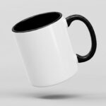 Керамическая кружка со стеклянной ручкой для сублимации Charm, черный