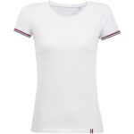 Футболка женская Rainbow Women, белая с ярко-синим