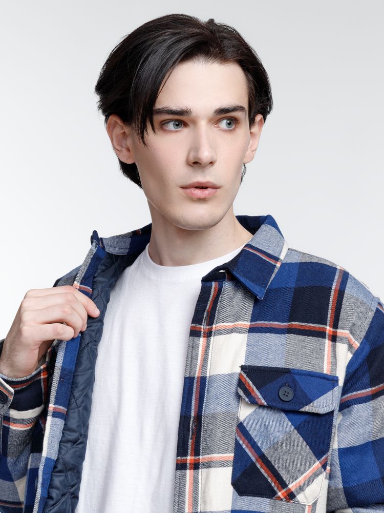 Куртка-рубашка оверсайз унисекс Noah, синяя — изображение 7