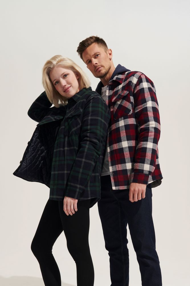 Куртка-рубашка оверсайз унисекс Noah, темно-зеленая — изображение 5