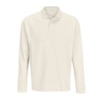 Рубашка поло оверсайз с длинным рукавом Heritage, молочная