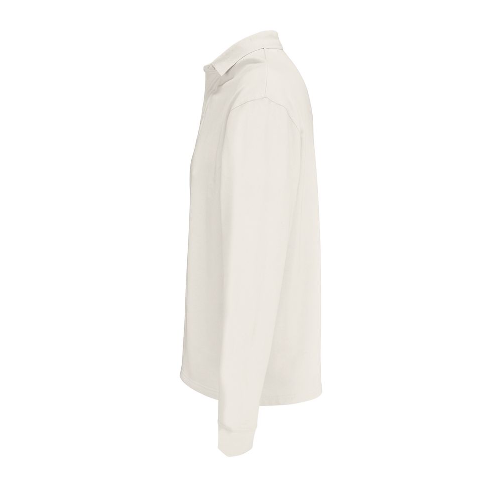 Рубашка поло оверсайз с длинным рукавом Heritage, молочная — изображение 2