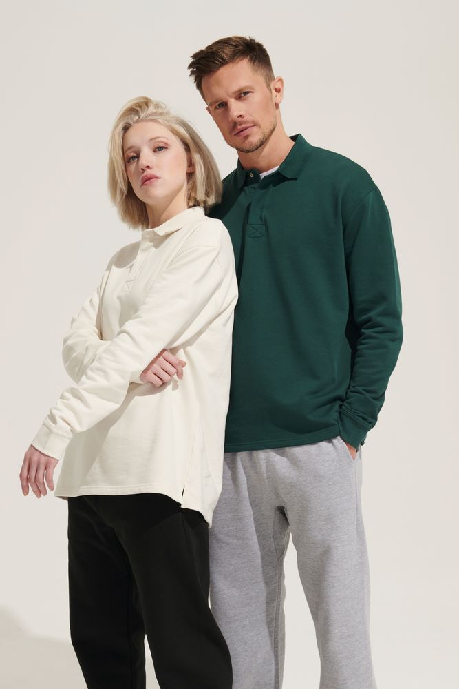 Рубашка поло оверсайз с длинным рукавом Heritage, темно-синяя — изображение 6