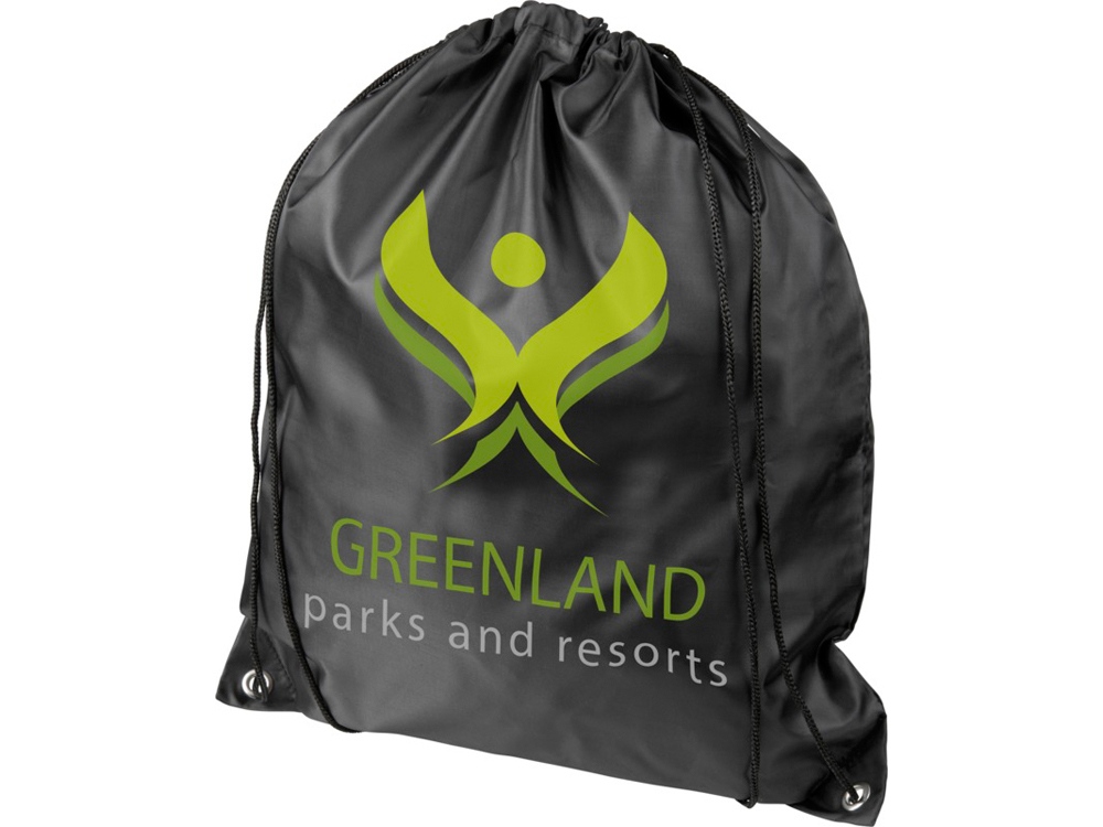 Рюкзак со шнурком Oriole из переработанного ПЭТ, черный — изображение 6