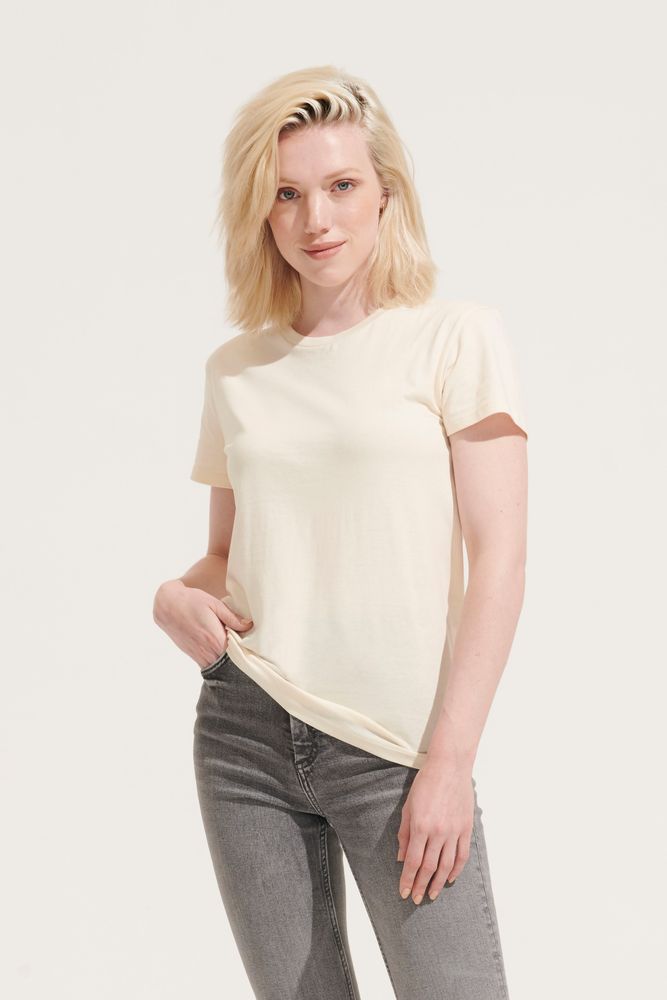 Футболка унисекс Re Crusader, светло-бежевая (неокрашенная) — изображение 4