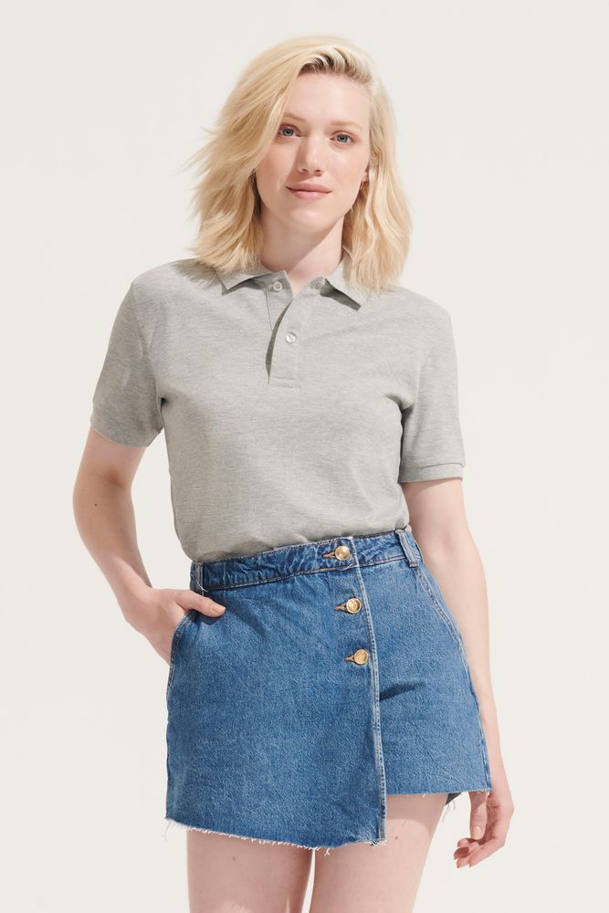 Рубашка поло унисекс Pegase, красная — изображение 4