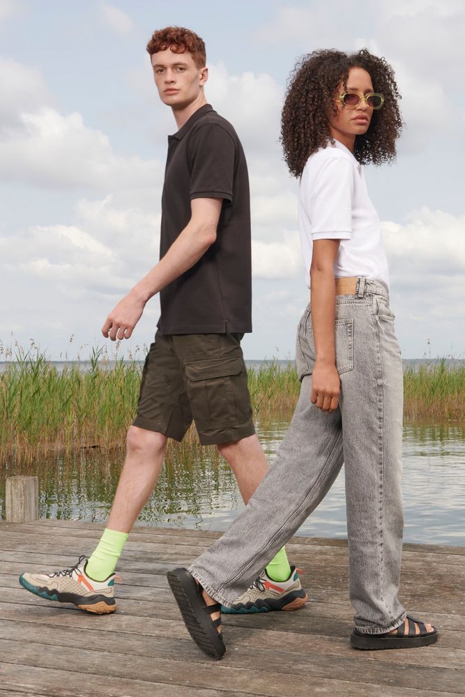 Рубашка поло унисекс Pegase, темно-серая (графит) — изображение 6