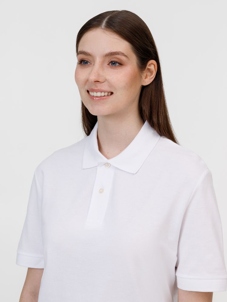 Рубашка поло унисекс Pacific, белая — изображение 9