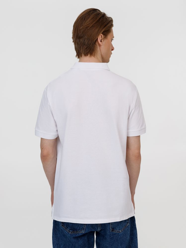 Рубашка поло унисекс Pacific, белая — изображение 6
