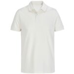 Рубашка поло унисекс Pacific, молочно-белая