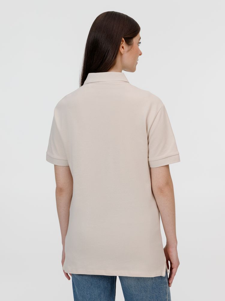 Рубашка поло унисекс Pacific, бежевая (льняная) — изображение 11