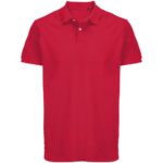 Рубашка поло унисекс Pacific, красная