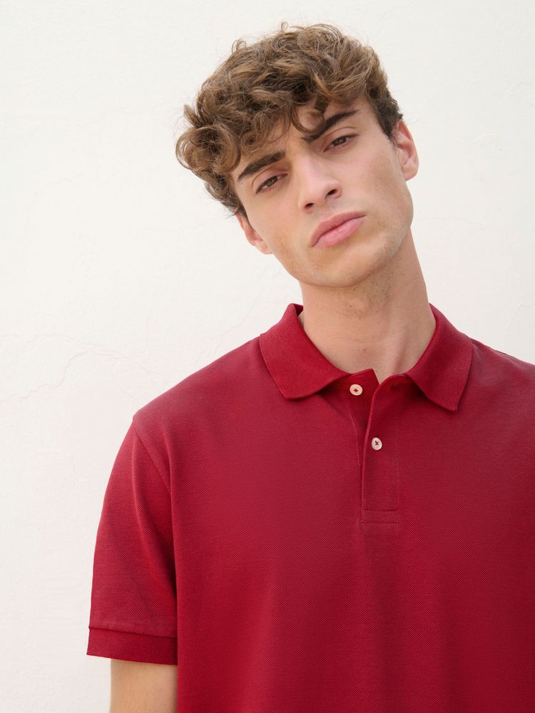 Рубашка поло унисекс Pacific, красная (бургунди) — изображение 4