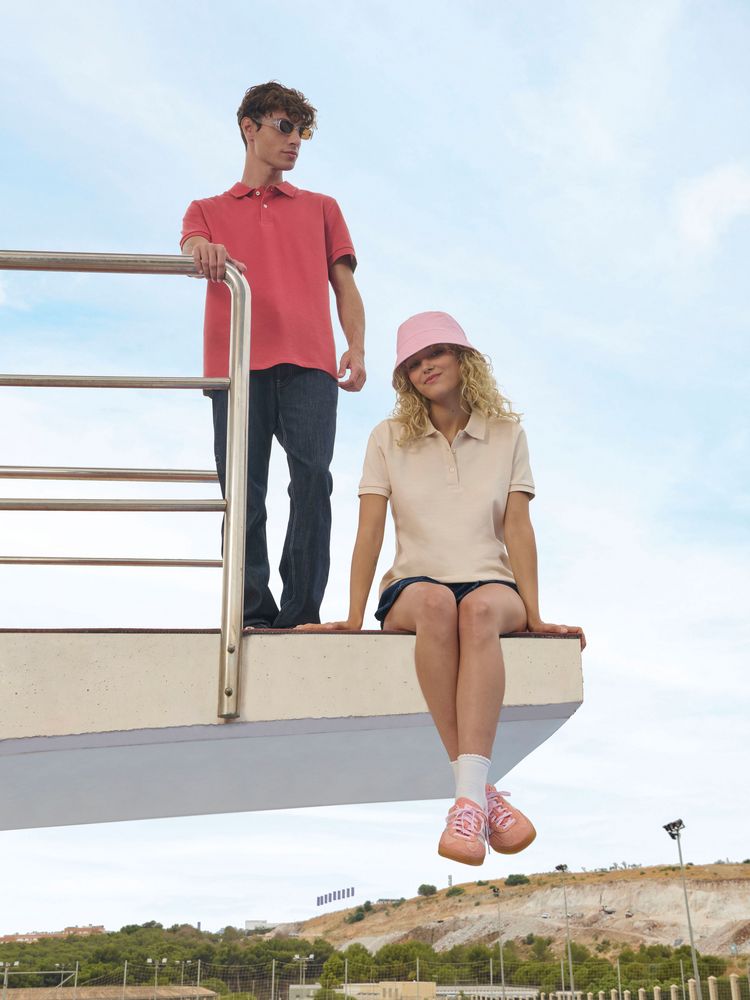 Рубашка поло унисекс Pacific, темный хаки — изображение 5