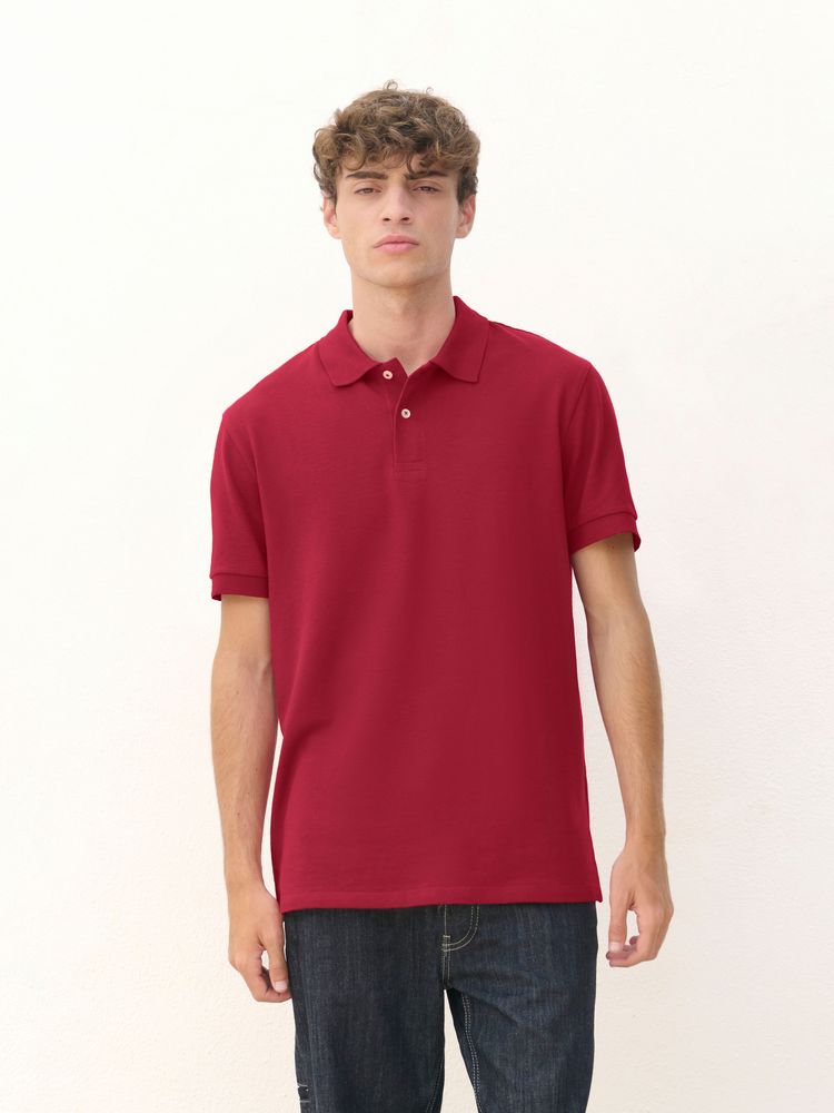 Рубашка поло унисекс Pacific, красная — изображение 4